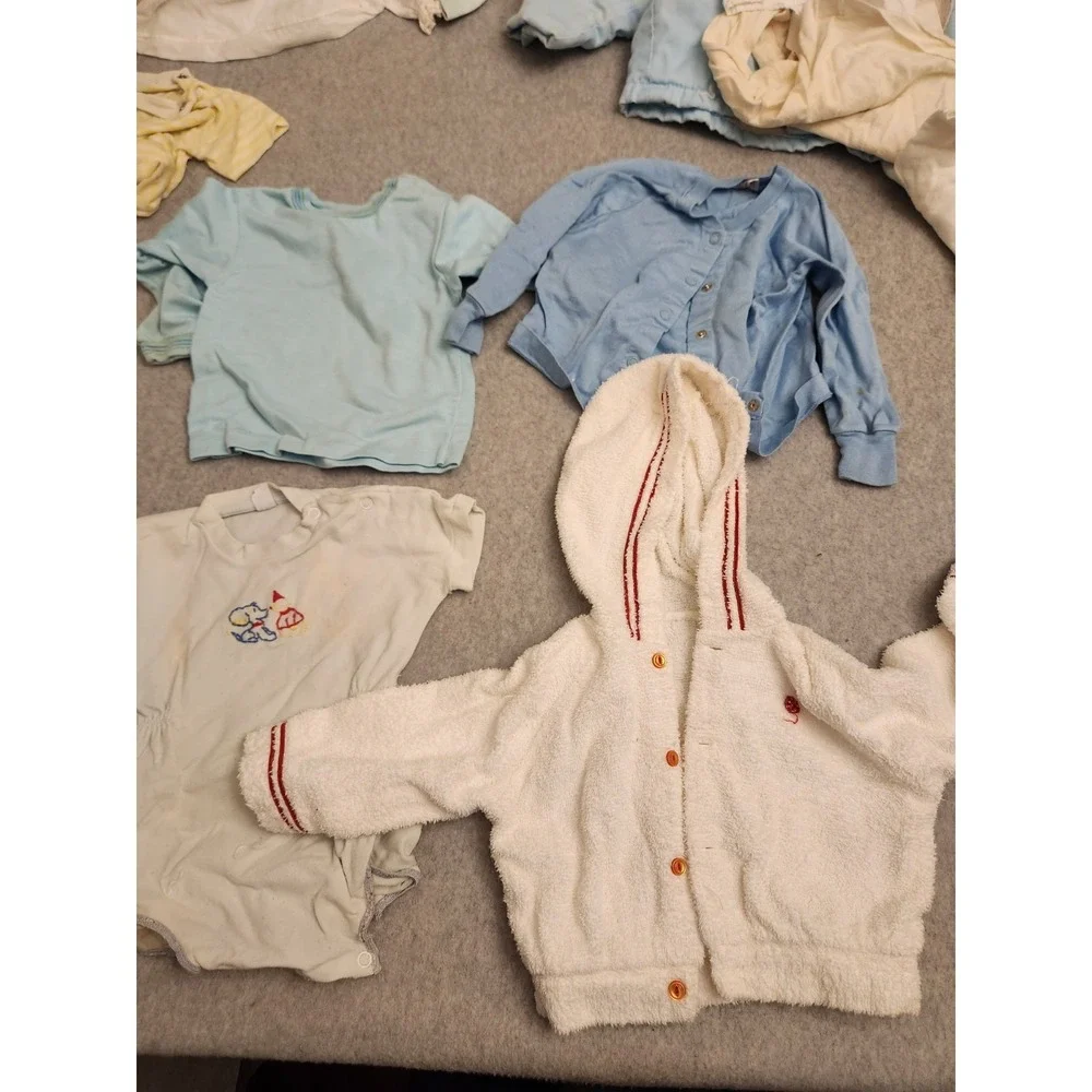 Vtg Kids Clothes Carter's Buster Lot 25 Pcs Sleeper Romper Girl Boys Flawed 50's